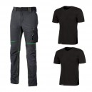 Pantalon Homme World Asphalt Grey Green + 2 t-shirts Linear Asphalt Grey Green - UPOWER