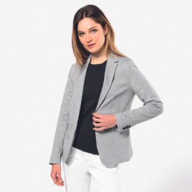 Veste de Service en Maille Femme Gris - KARIBAN