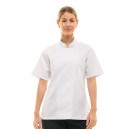 Veste de Cuisine Blanche à Manches Courtes Femme Californie - MANELLI