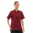 Veste de Cuisine Femme Californie Manches Courtes Bordeaux - MANELLI