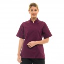 Veste de Cuisine Femme Californie Manches Courtes Prune - MANELLI
