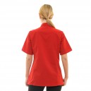 Dos Veste de Cuisine Femme Californie Manches Courtes Bordeaux - MANELLI