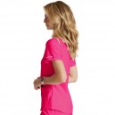 Tunique médicale col V Skechers manches courtes coloris rose cerise