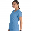 Tunique médicale col V Skechers coloris bleu ciel vue profil