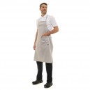 Tablier de cuisine pour pro avec tissu léger, Loti gris clair Robur