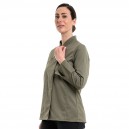 Veste de cuisine femme à manches longues - coloris kaki gamme Californie Manelli