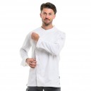 Veste de cuisine homme en coloris blanc pur à manches longues - gamme Mint marque Lafont cuisine