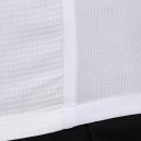 Détail de la maille respirante de la veste de cuisine gaufrée Paris blanche à manches courtes de la marque Manelli