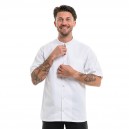 Veste de cuisine avec fermeture par boutons pressions de la marque Manelli Paris blanche