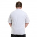 Veste de cuisine homme White avec maille aérée dans le dos et à manches courtes Manelli