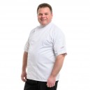 Vêtement de cuisine grande taille pour homme à manches courtes avec dos aéré Manelli modèle white