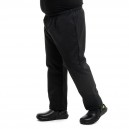 Pantalon de Cuisine Noir Grande Taille mixte homme et femme ceinture élastique