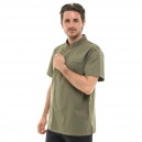Veste de cuisine à manches courtes pour homme coloris Kaki modèle Texas de la marque Manelli
