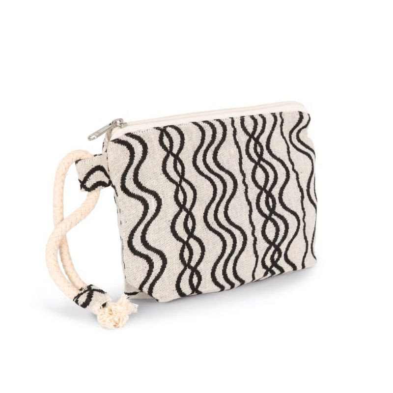 Pochette zippée recyclée motif vague - TOPTEX