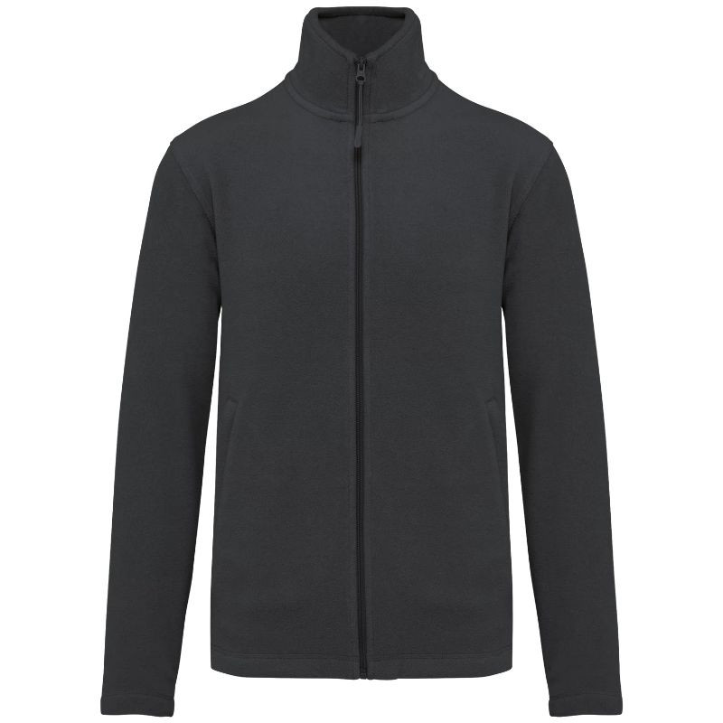 Veste de Travail Homme Micropolaire Zippée Gris Foncé - KARIBAN