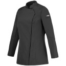 Veste de Cuisine Nutmeg 2 Noir Manches Longues