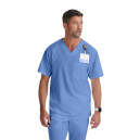 Tunique Médicale Homme Manches Courtes Modèle Evan - GREY'S ANATOMY BY BARCO en BLEU CIEL