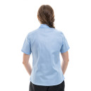 dos chemise de Service Femme Manches Courtes Sans Repassage Bleu Ciel - KARIBAN