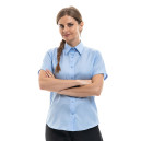 Chemise de Service Femme Manches Courtes Sans Repassage Bleu Ciel - KARIBAN