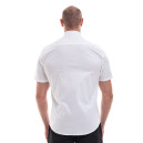 dos Chemise Fittée Homme Manches Courtes Blanc - RUSSEL by TOPTEX