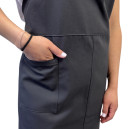 Tablier à Bavette Urban Croisé Gris - MANELLI zoom poches du bas