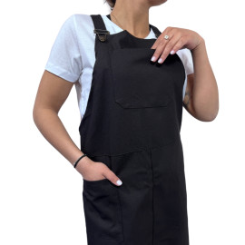 Tablier à Bavette Urban Croisé Noir - MANELLI