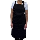 Tablier à Bavette Urban Croisé Noir - MANELLI de face