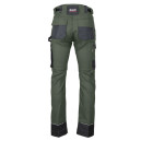Dos Pantalon de Travail Homme Stretch Kaki / Noir Poches Genouillères Mémory - LMA