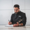 Veste de Cuisine Lemongrass2 Homme Manches Longues  noire