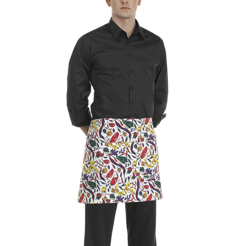 Tablier de Cuisine Court 40cm motif piment