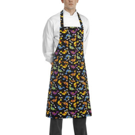 Tablier de Cuisine à Bavette Couleur / Motif - Dinosaures - EGOCHEF