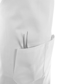 Tablier à Bavette Blanc avec Poches - MANELLI