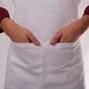 Tablier à Bavette Blanc avec Poches - MANELLI - 2