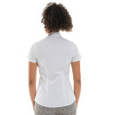 Chemise Femme Manches Courtes Stretch Blanche - KARIBAN