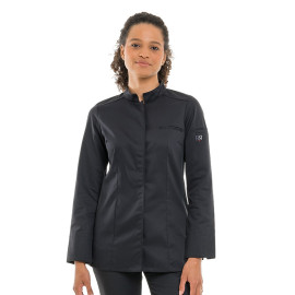 Veste de Cuisine Femme Manches Longues Elbax Noir - ROBUR