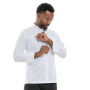 Veste de Cuisine Homme Manches Longues Blanc et Noir Crush - MOLINEL - 1