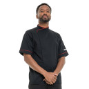 Veste de Cuisine Respirante Liseré Rouge MC - MANELLI