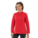 Veste de Cuisine Femme Rouge à Manches Longues Californie - MANELLI