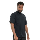 Veste de Cuisine à Manches Courtes Texas Noire - MANELLI
