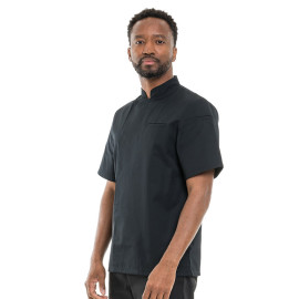 Veste de Cuisine à Manches Courtes Texas Noire - MANELLI