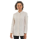 Veste de cuisine manches longues beige