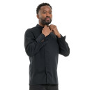Veste de Cuisine à Manches Longues Texas Noire - MANELLI