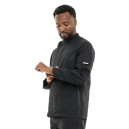 Veste de Cuisine Noire Liseré Bordeaux - MANELLI