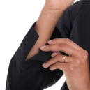 détail veste de cuisine femme noir