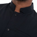 Veste de Cuisine Homme Gaufrée Paris Manches Courtes Noire - MANELLI - 8