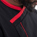 Veste de Cuisine Homme Mint Manches Longues Noir Liseré Rouge - LAFONT CUISINE - 21