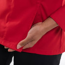 Veste de Bouchère Femme Manches Longues Rouge - MANELLI - 5