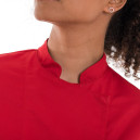 Veste de Bouchère Femme Manches Longues Rouge - MANELLI - 6