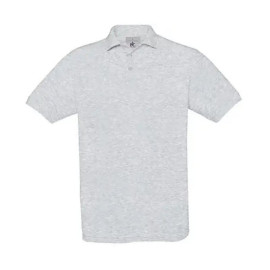 Polo de Travail Coton Homme Blanc/Gris Chiné - TOPTEX