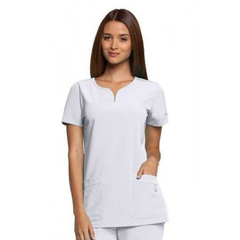 Tunique Blanche Grey's Anatomy col V courbé pour femme - BARCO